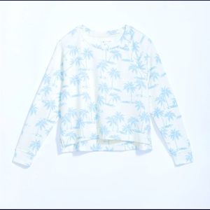 Lou & grey palm tree terry sweatshirt size S